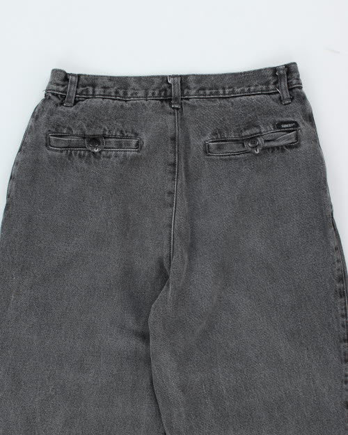 Vintage 90's Pleated Baggy Grey Wash Denim Jeans - W30 L26