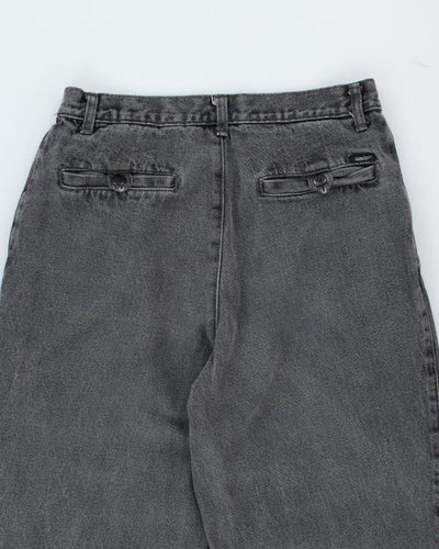 Vintage 90's Pleated Baggy Grey Wash Denim Jeans - W30 L26