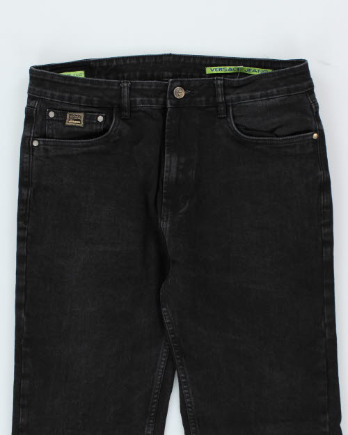 Vintage 90's Versace Relaxed Fit Black Wash Jeans - W32 L27