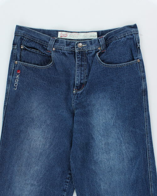 Vintage 2000's Baggy Logik Dark Wash Denim Jeans - W34 L32