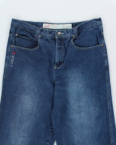 Vintage 2000's Baggy Logik Dark Wash Denim Jeans - W34 L32