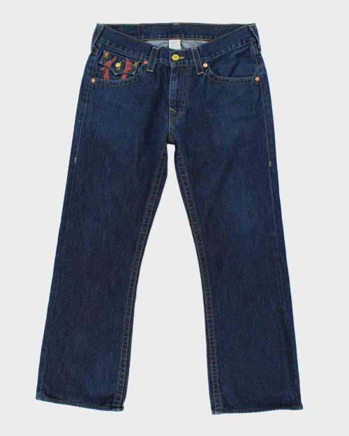 Vintage Y2K True Religion Wide Fit Dark Wash Jeans - W34 L29