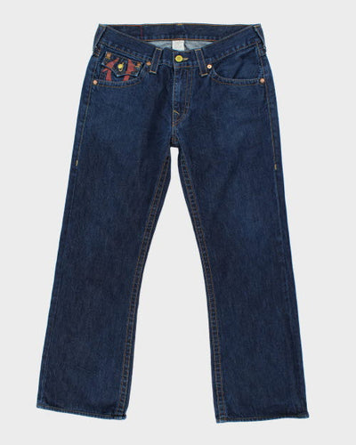 Vintage Y2K True Religion Wide Fit Dark Wash Jeans - W34 L29