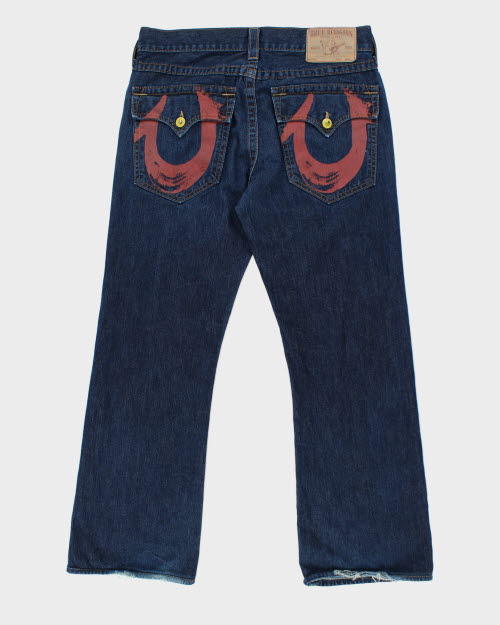 Vintage Y2K True Religion Wide Fit Dark Wash Jeans - W34 L29