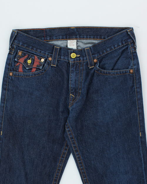 Vintage Y2K True Religion Wide Fit Dark Wash Jeans - W34 L29
