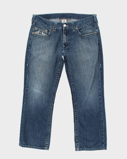 Vintage Y2K Baggy True Religion Medium Wash Jeans - W36 L27