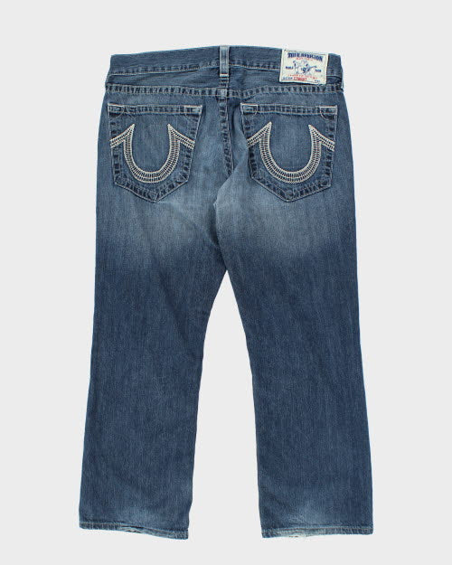 Vintage Y2K Baggy True Religion Medium Wash Jeans - W36 L27 – Rokit