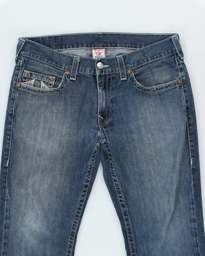 Vintage Y2K Baggy True Religion Medium Wash Jeans - W36 L27