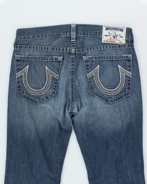 Vintage Y2K Baggy True Religion Medium Wash Jeans - W36 L27 – Rokit
