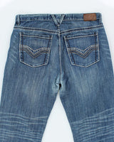 Vintage Y2K Harley Davidson Wide Leg Medium Wash Jeans - W36 L30