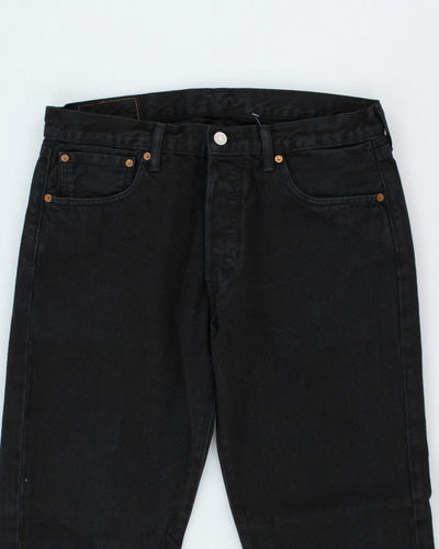 Vintage 90's Levi's 501 Black Dark Wash Jeans - W32 L30