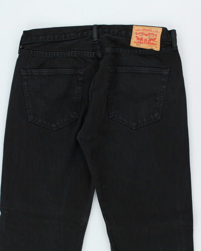 Vintage 90's Levi's 501 Black Dark Wash Jeans - W32 L30