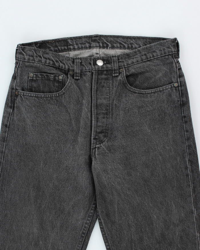 Vintage 90's Levi's 501 Black Dark Wash Jeans - W32 L28 – Rokit