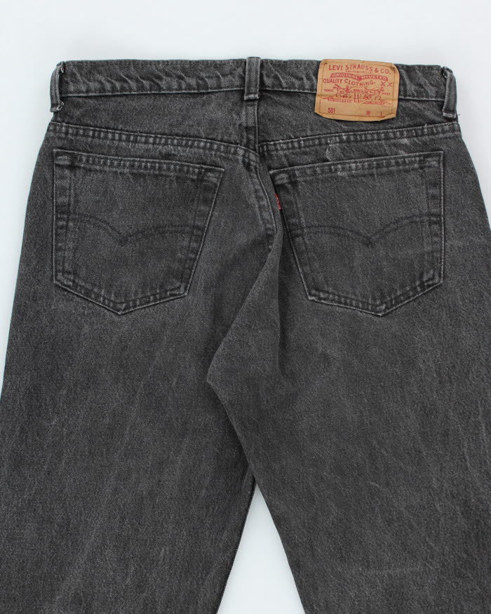 Vintage 90's Levi's 501 Black Dark Wash Jeans - W32 L28