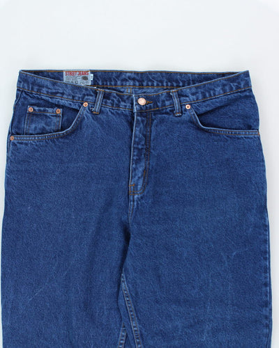 Vintage Y2K Street Jeans Baggy Dark Wash Denim Jeans - W36 L27