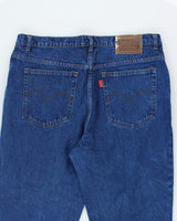 Vintage Y2K Street Jeans Baggy Dark Wash Denim Jeans - W36 L27