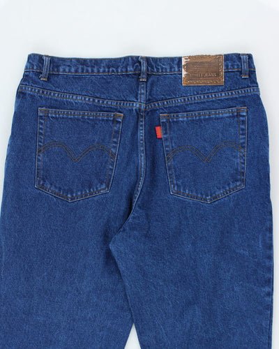 Vintage Y2K Street Jeans Baggy Dark Wash Denim Jeans - W36 L27