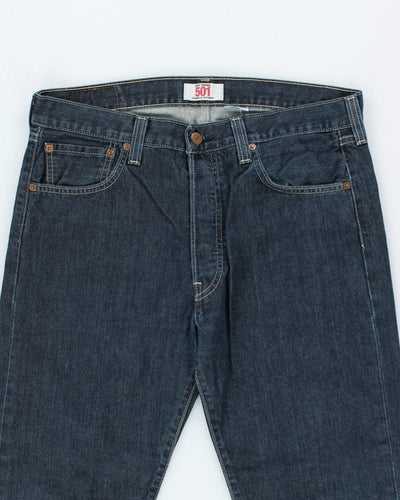 Vintage Levi's 501 Indigo Dark Wash Jeans - W34 L24