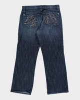 Vintage Rock Revival Gothic Style Medium Wash Jeans - W32 L28