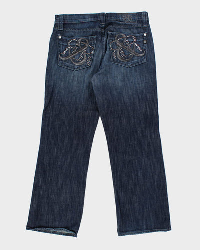 Vintage Rock Revival Gothic Style Medium Wash Jeans - W32 L28