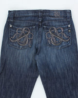 Vintage Rock Revival Gothic Style Medium Wash Jeans - W32 L28
