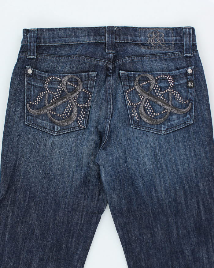 Vintage Rock Revival Gothic Style Medium Wash Jeans - W32 L28