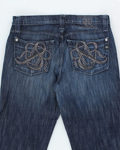 Vintage Rock Revival Gothic Style Medium Wash Jeans - W32 L28
