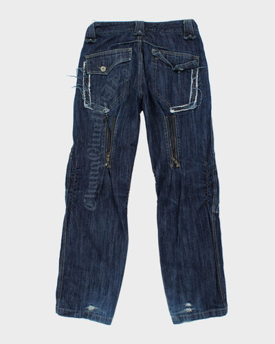 Vintage CNCW Multi Pocket Dark Wash Jeans - W28 L29