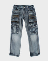 Vintage Y2K Jeansian Multi Pocket Dark Wash Denim Jeans - W32 L29