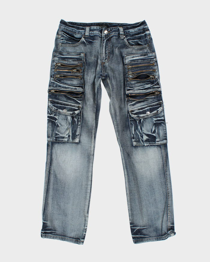 Vintage Y2K Jeansian Multi Pocket Dark Wash Denim Jeans - W32 L29