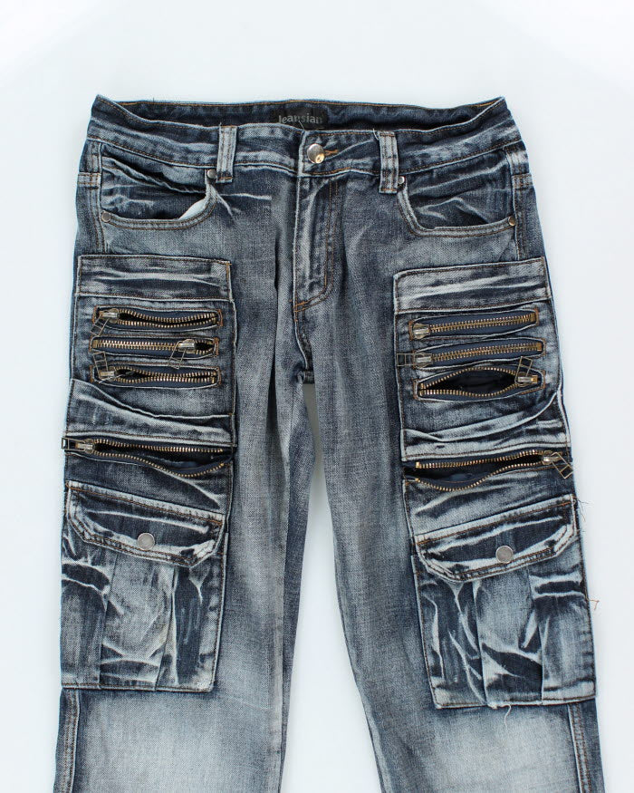 Vintage Y2K Jeansian Multi Pocket Dark Wash Denim Jeans - W32 L29