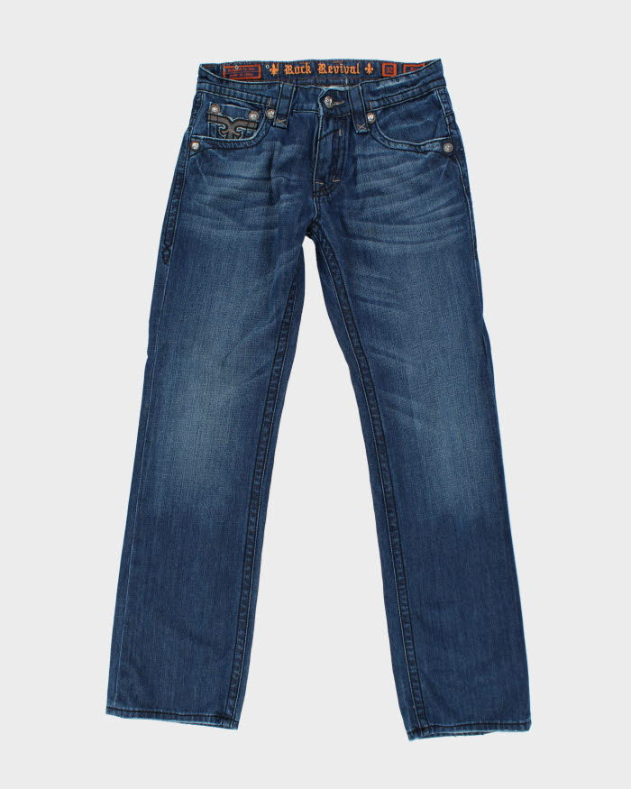 Vintage Y2K Rock Revival Gothic Style Straight Leg Jeans - W30 L29