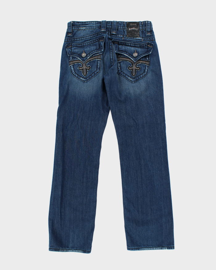 Vintage Y2K Rock Revival Gothic Style Straight Leg Jeans - W30 L29