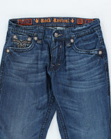 Vintage Y2K Rock Revival Gothic Style Straight Leg Jeans - W30 L29