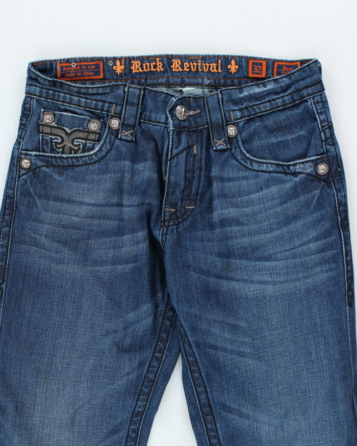 Vintage Y2K Rock Revival Gothic Style Straight Leg Jeans - W30 L29