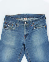 Vintage Y2K True Religion Wide Leg Medium Wash Jeans - W36 L23