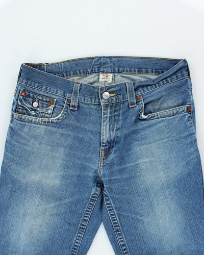 Vintage Y2K True Religion Wide Leg Medium Wash Jeans - W36 L23