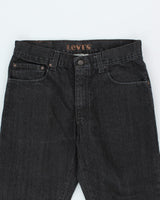 Vintage Levi's Slouch Skinny Grey Dark Wash Jeans - W32 L31