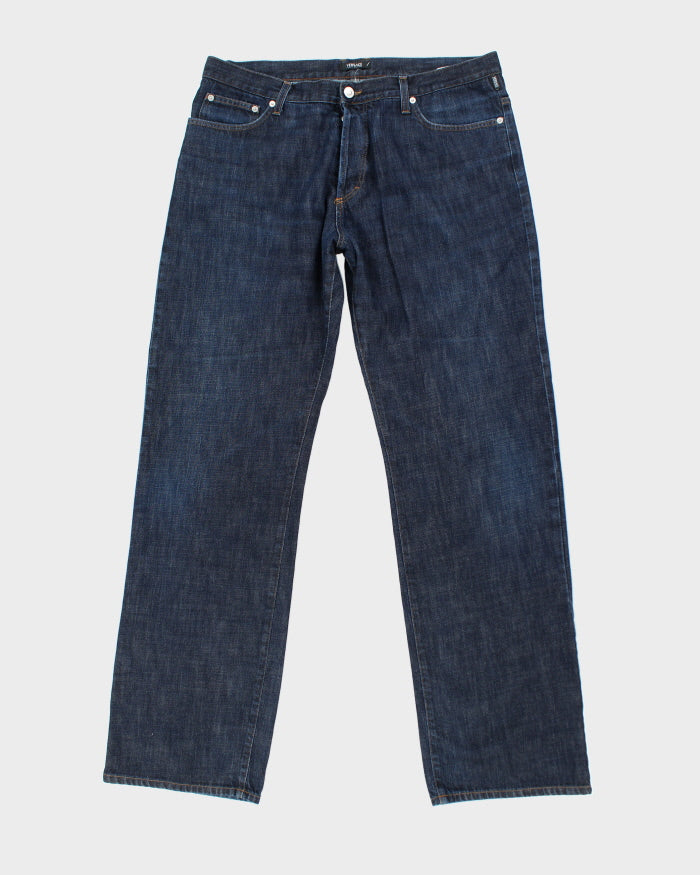 Versace Dark Wash Wide Leg Jeans - W38 L35