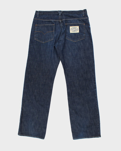 Versace Dark Wash Wide Leg Jeans - W38 L35