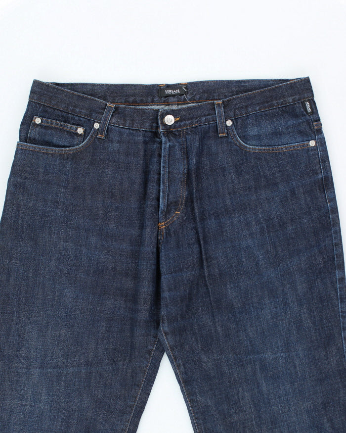 Versace Dark Wash Wide Leg Jeans - W38 L35