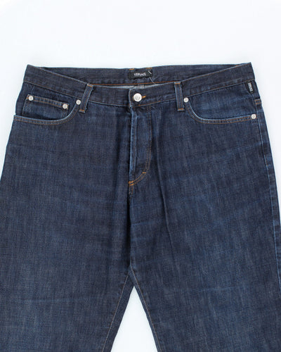 Versace Dark Wash Wide Leg Jeans - W38 L35
