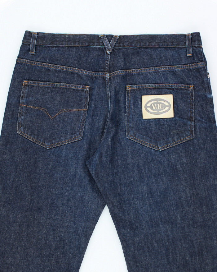Versace Dark Wash Wide Leg Jeans - W38 L35