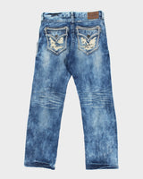 Vintage Y2K Affliction Gothic Style Stone Wash Jeans - W33 L32