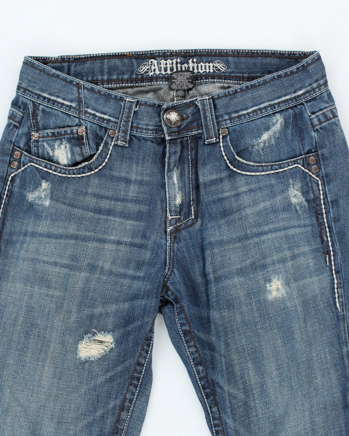 Vintage Y2K Affliction Gothic Style Stone Wash Jeans - W32 L32