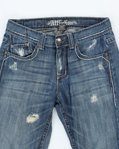 Vintage Y2K Affliction Gothic Style Stone Wash Jeans - W32 L32