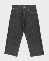 Vintage 90's Avirex Raw Denim Embroidered Baggy Jeans - W38 L29