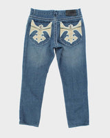 Vintage Y2K Royal Testament Gothic Style Medium Wash Jeans - W34 L28