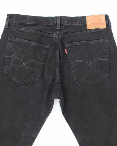 Vintage Levi's 501 Black Dark Wash Denim Jeans - W34 L30