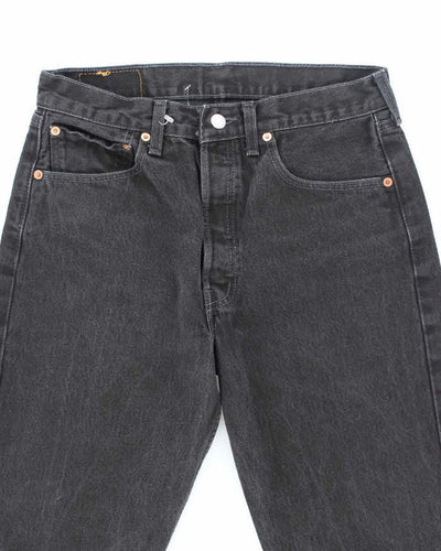 Vintage Levi's 501 Black Dark Wash Denim Jeans - W28 L30